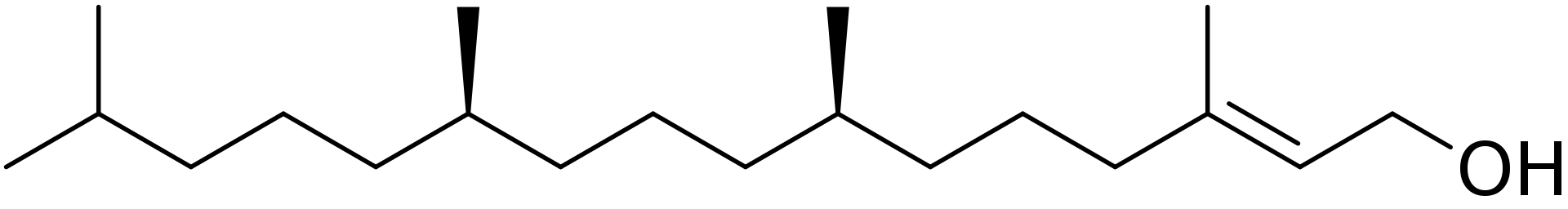 The molecular structure of phytol