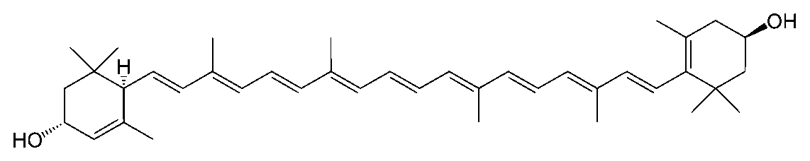 The molecular structure of lutein