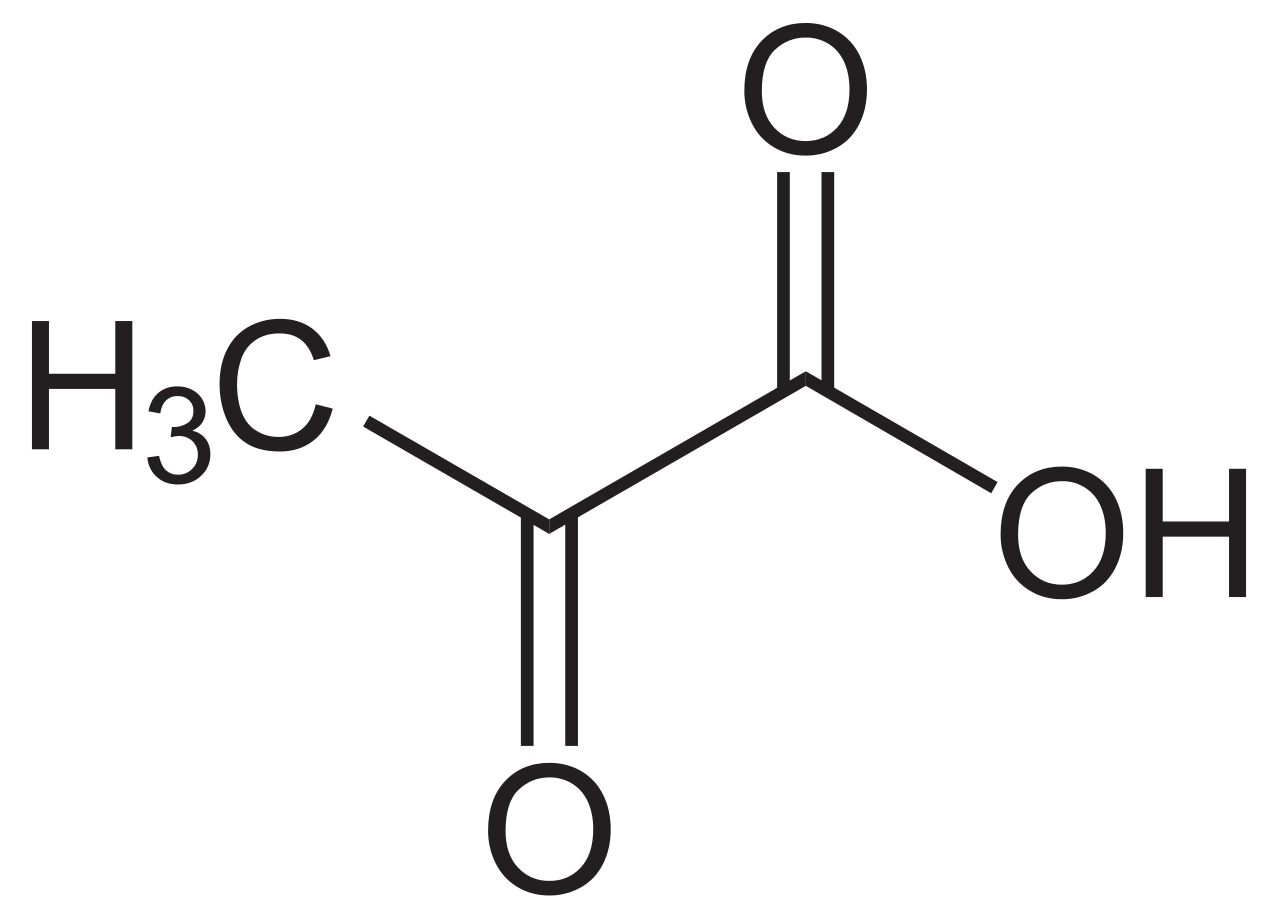 Molecular structure of pyruvic acid