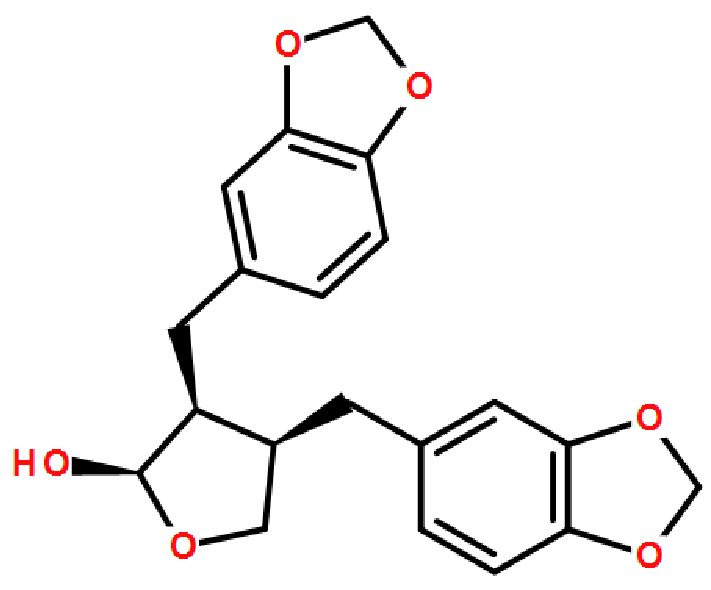 The chemical structure of natural and synthetic plant cubebin and anti-plant cubebin.