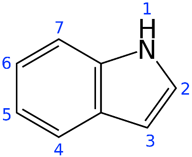 Molecular structure of indole