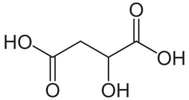 Molecular structure of malic acid