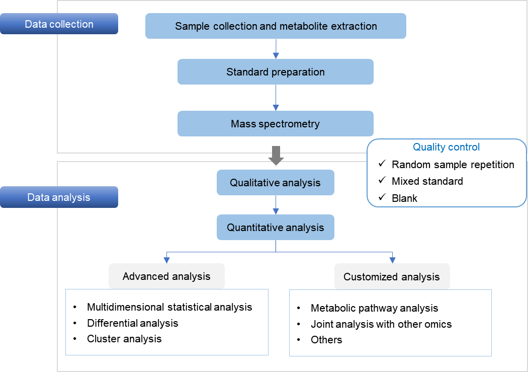 The technical route of targeted metabolomics of ricin 