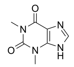 Molecular structure of theophylline